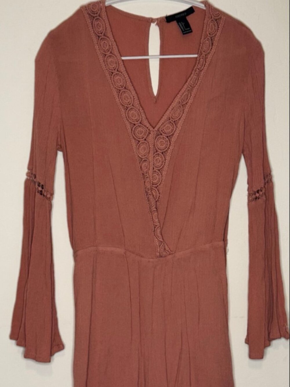 Forever 21 Rust Bell Sleeve Romper